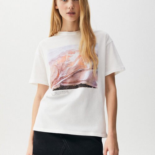 Short Sleeve T-Shirt With Landscape Graphic