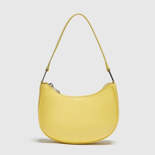 Shoulder Bag With A Mock Croc Finish